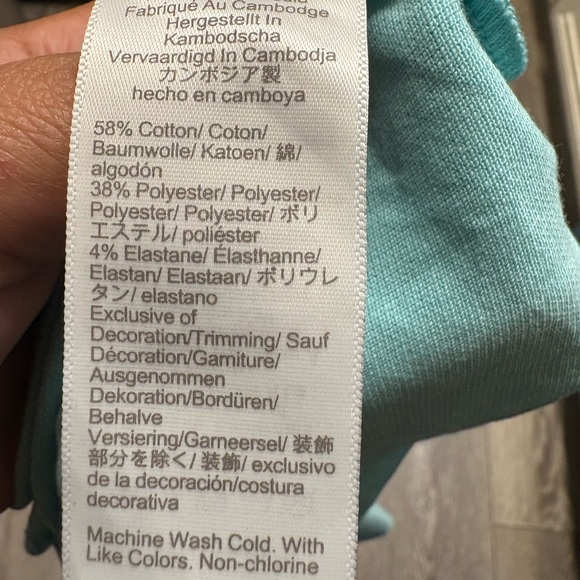 J. Crew Aqua Blue Crew Neck Shirt - Picture 8 of 9